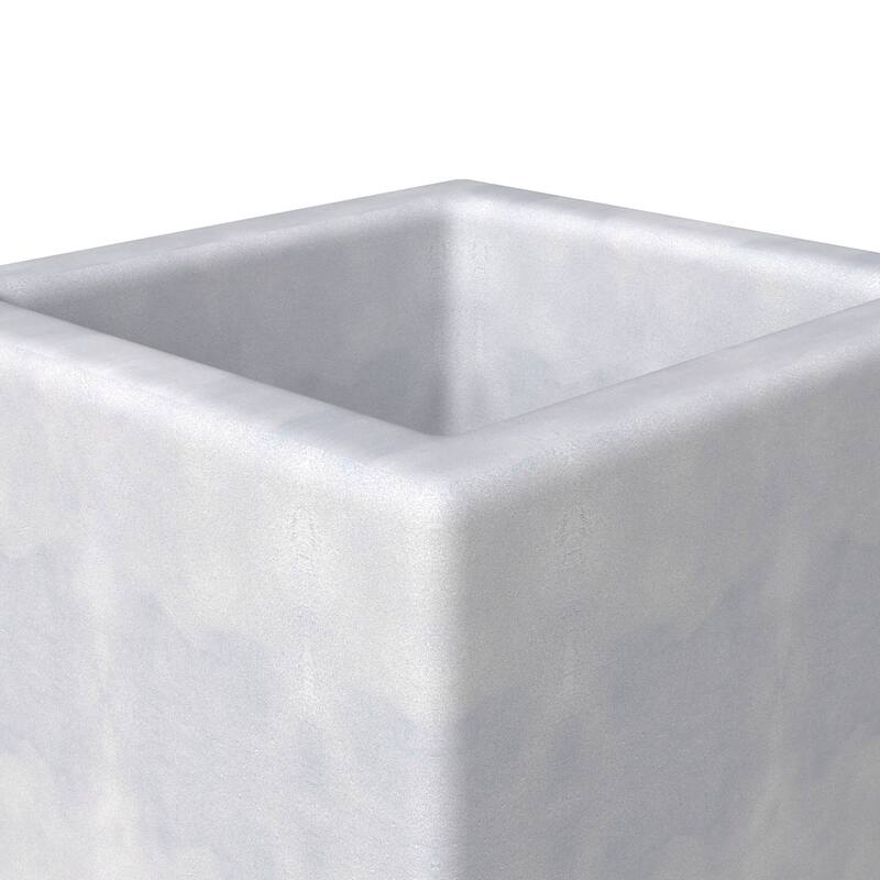 Modern Tall Square in Fiberstone and MGO Clay Planter Terra Series