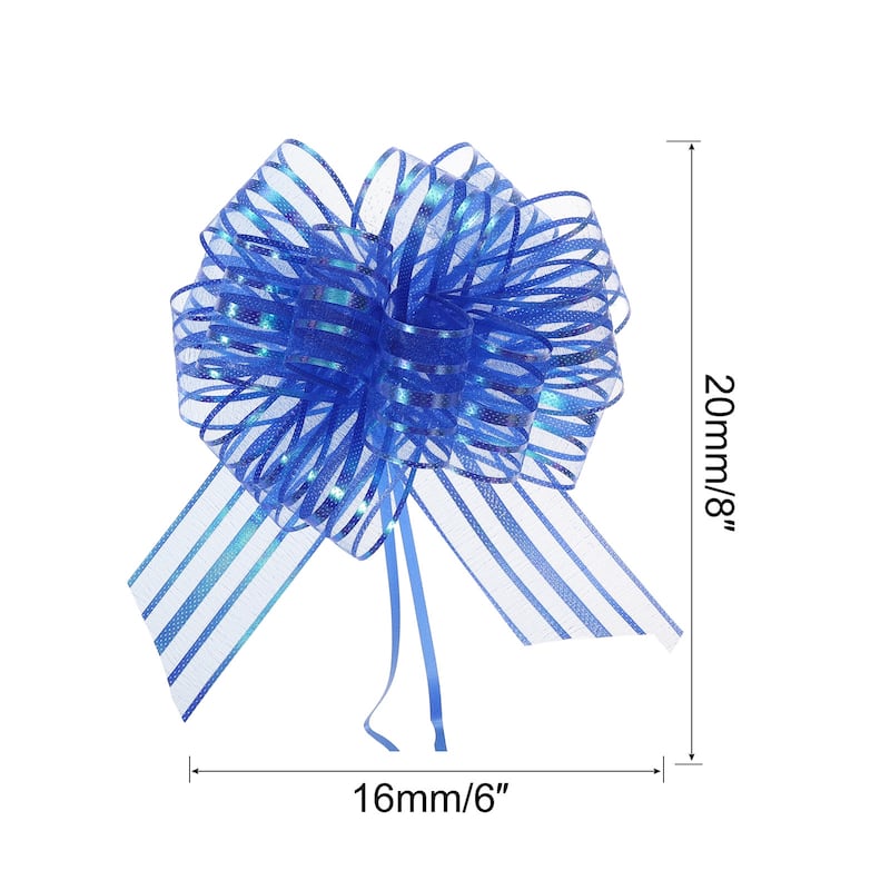 15pcs 6 Inch Organza Large Pull Bow Gift Wrapping Bows Chiffon