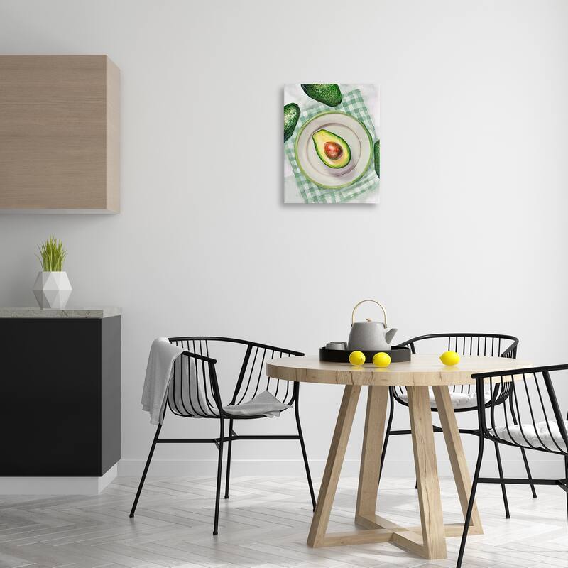 Stupell Delicious Avocado on Plate Canvas Wall Art Design By Lil' Rue
