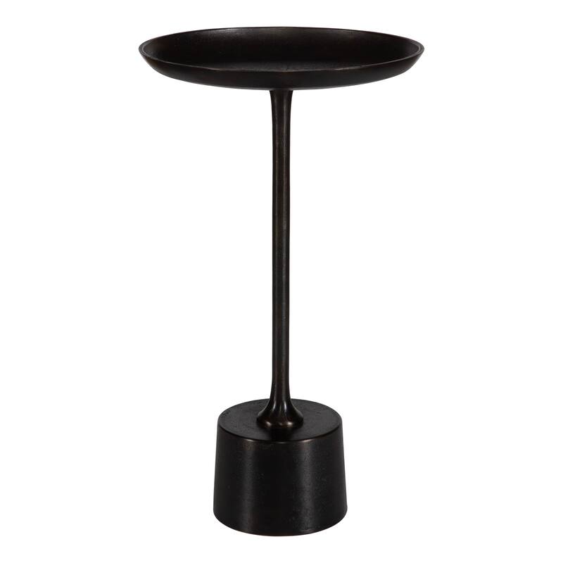 Copper Grove Dark Brown Oxidized Aluminum Round Accent Table