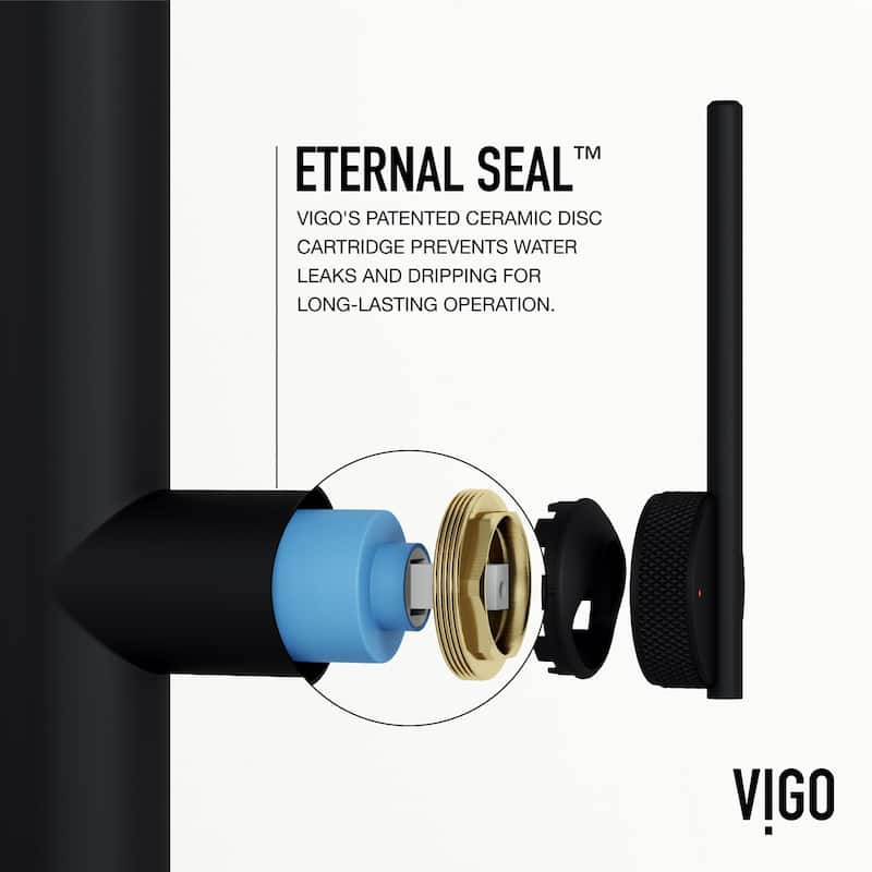 VIGO Sterling 23" H Single Handle Pull-Down Sprayer Kitchen Faucet