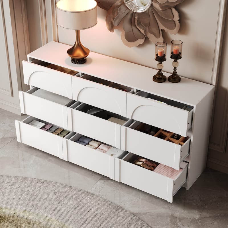 Versatile White Storage Unit - Perfect for Bedroom, Kitchen, and Living Room Use