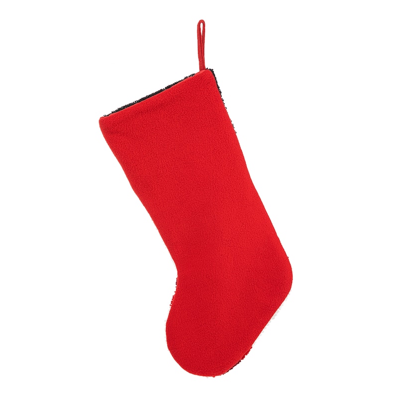 Glitzhome 20.5"L Polar Bear & Penguin Hooked Xmas Stocking