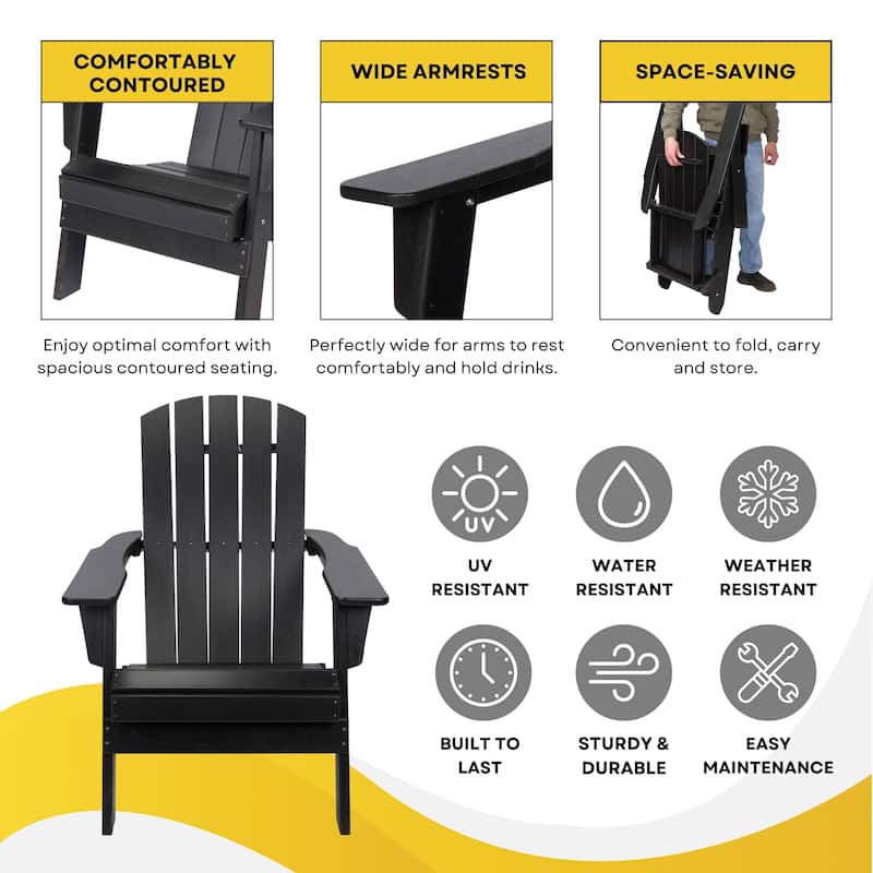 Marina HDPE Poly Weather Resistant Adirondack Chair