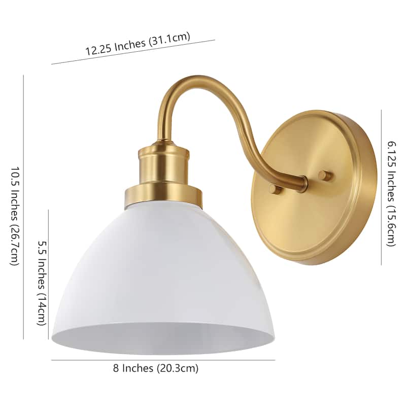 SAFAVIEH Lighting Fetnete Wall Sconce - 11" W x 8" D x 12" H - Gold - 11Wx8Dx12H