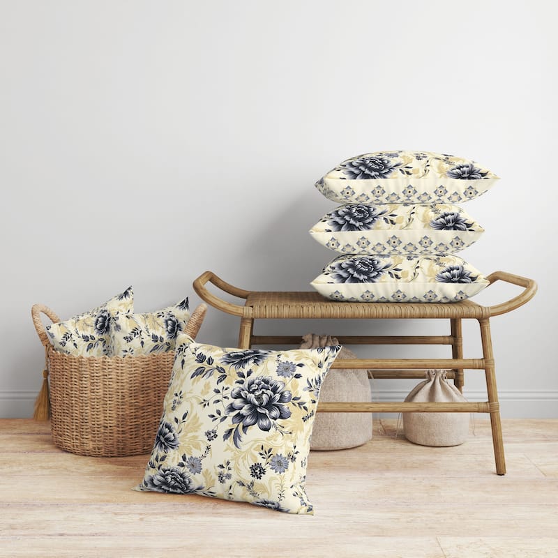 Nature's Canvas Faux Suede Reversible Throw Pillow Yellow and Grey