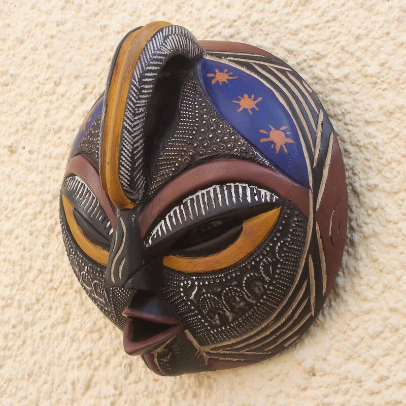 Novica Handmade Special Forces African Wood Mask