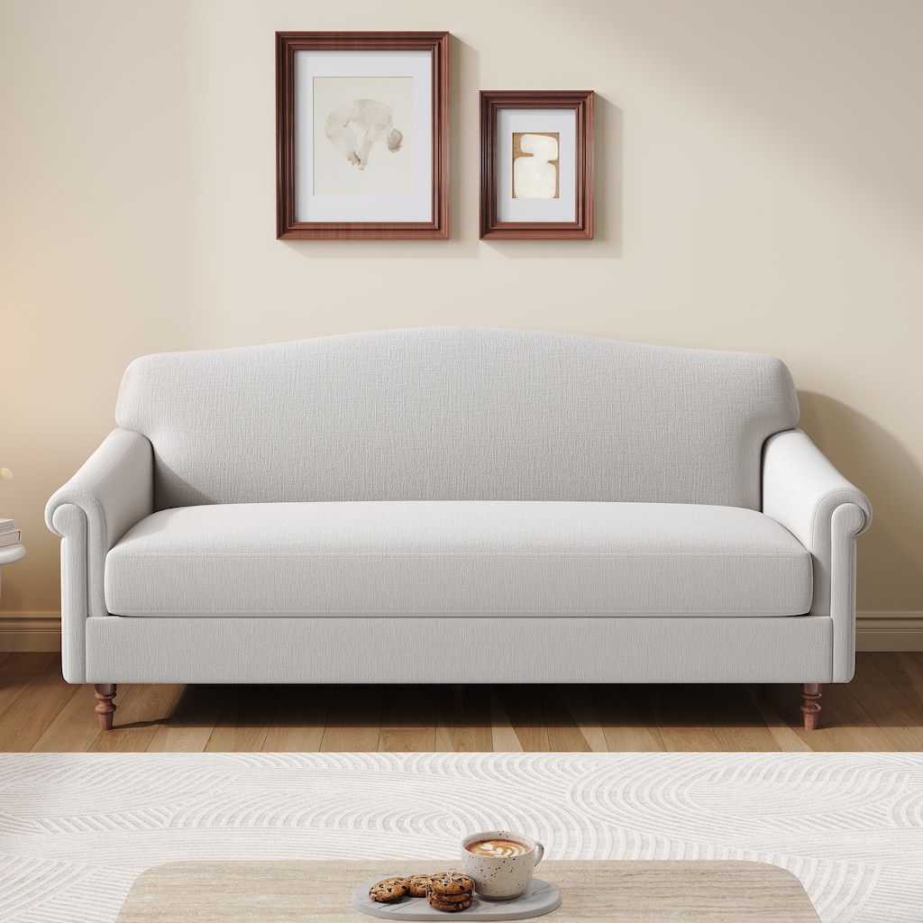 Modern Loveseat Sofa 77.5" 2-seater Couch Upholstered Loveseat with Rolled Arms for Living Room,Reading Corner and Small Spaces