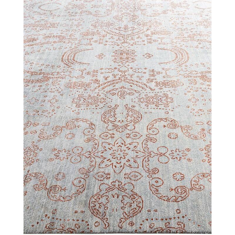 Ikat One-of-a-Kind Hand-Knotted Area Rug - Gray, 8' 0" x 10' 4" - 8' 0" x 10' 4"