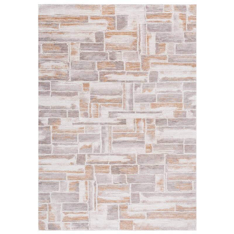 SAFAVIEH Signature Annelen Modern Contemporary Rug - Beige/Grey - 10' x 14'
