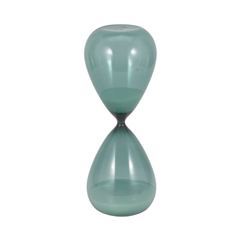 Modern Glass Hourglass Sculpture - Home Decor