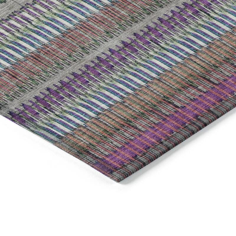 HomeRoots Striped Transitional Rectangle Outdoor Rug