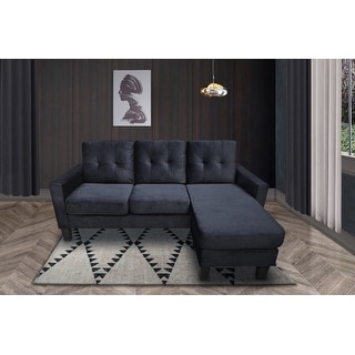 Everett Velvet Reversible Sectional Sofa Chaise - Bed Bath & Beyond ...