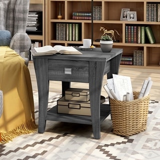 Furniture of America Werc Contemporary Grey 22-inch 1-shelf Side Table