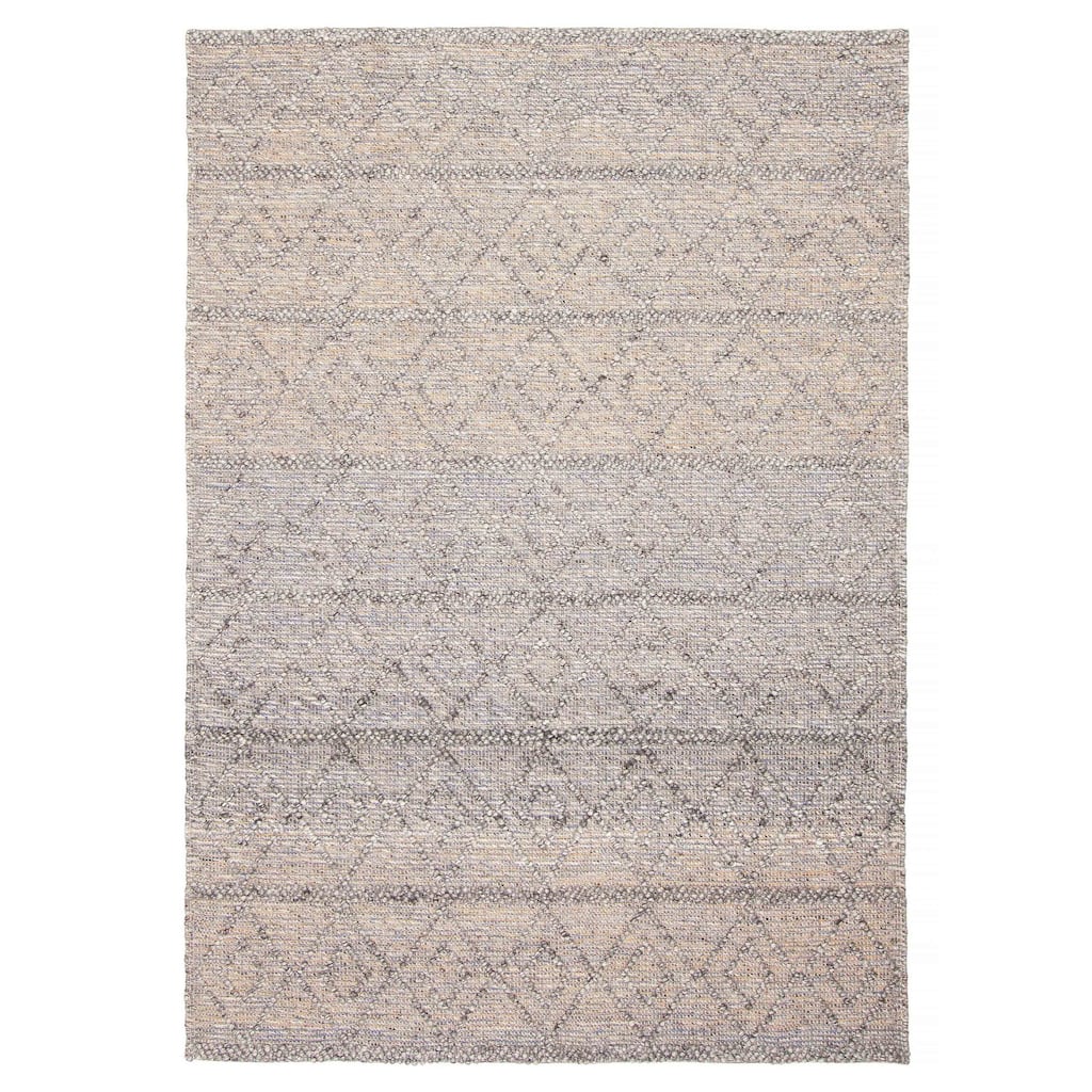 ECARPETGALLERY Braid weave Sienna Grey Wool Rug - 5'3 x 7'7