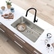 preview thumbnail 15 of 18, STYLISH 27 inches L x 18 inches W Stainless Steel 18 Gauge Single Basin Undermount Kitchen Sink with Basket Strainer