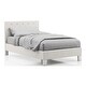 preview thumbnail 8 of 15, Heston Glam Twin Faux Leather Upholstered Tufted Platform Kid Bed by Silver Orchid