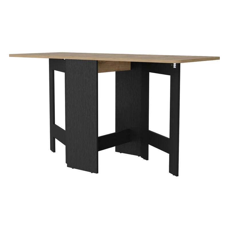 FM Furniture Kailua Folding Dining Table, Space-Saving, Foldable in 3 Forms
