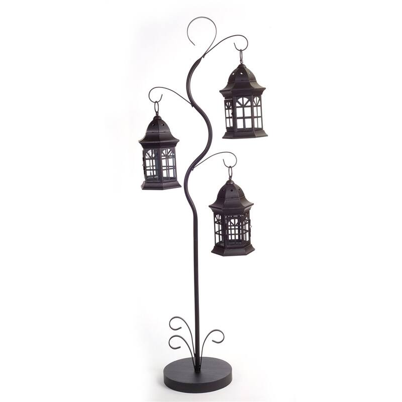 Triple Lantern Tree - 17 x 10 x 51.25 - 17 x 10 x 51.25