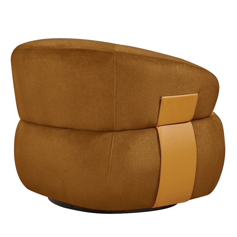 Kieon 33"W 360 Swivel Barrel Chair Modern Accent Chair Set of 2