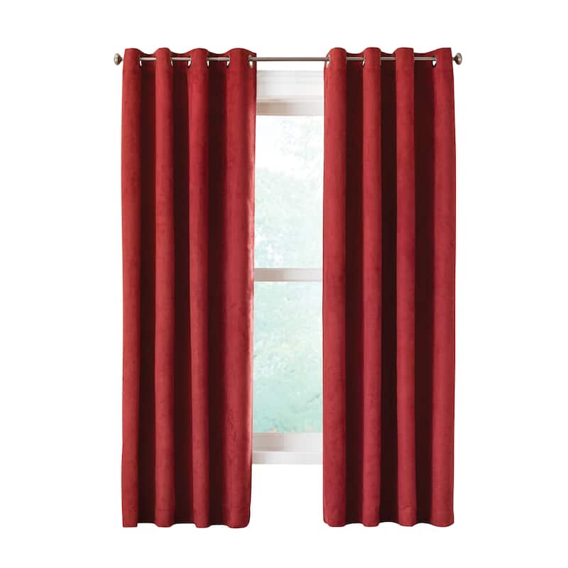 Thermaplus Navar Total Blackout Woven Faux Suede Curtain Panel