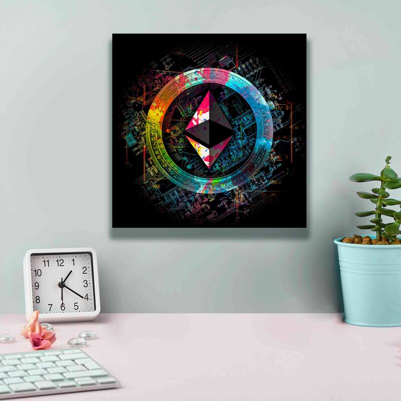 Epic Graffiti 'Ethereum Crypto Power' by Epic Portfolio Giclee Canvas Wall Art