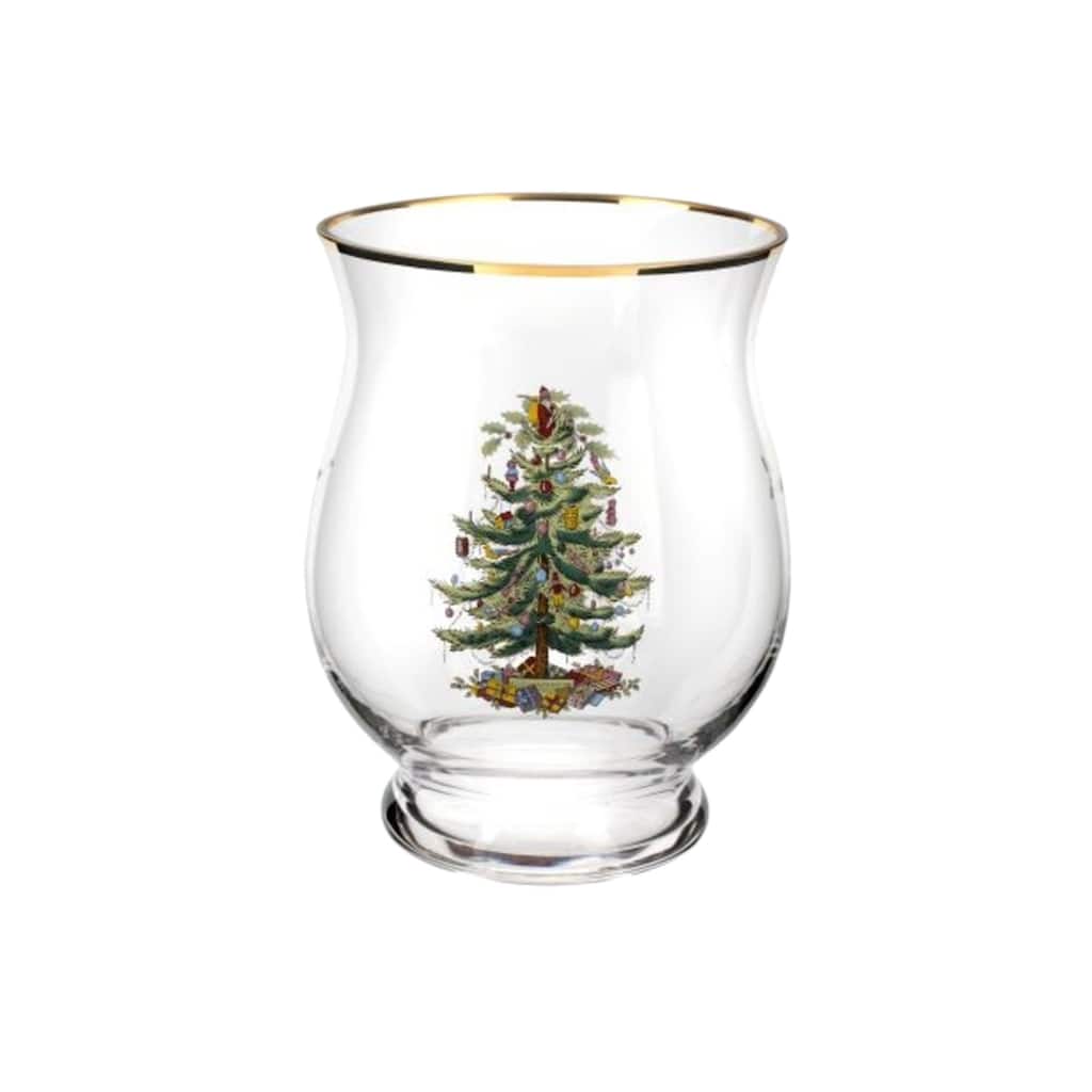 Spode Christmas Tree Hurricane Lamp - 6.5 in