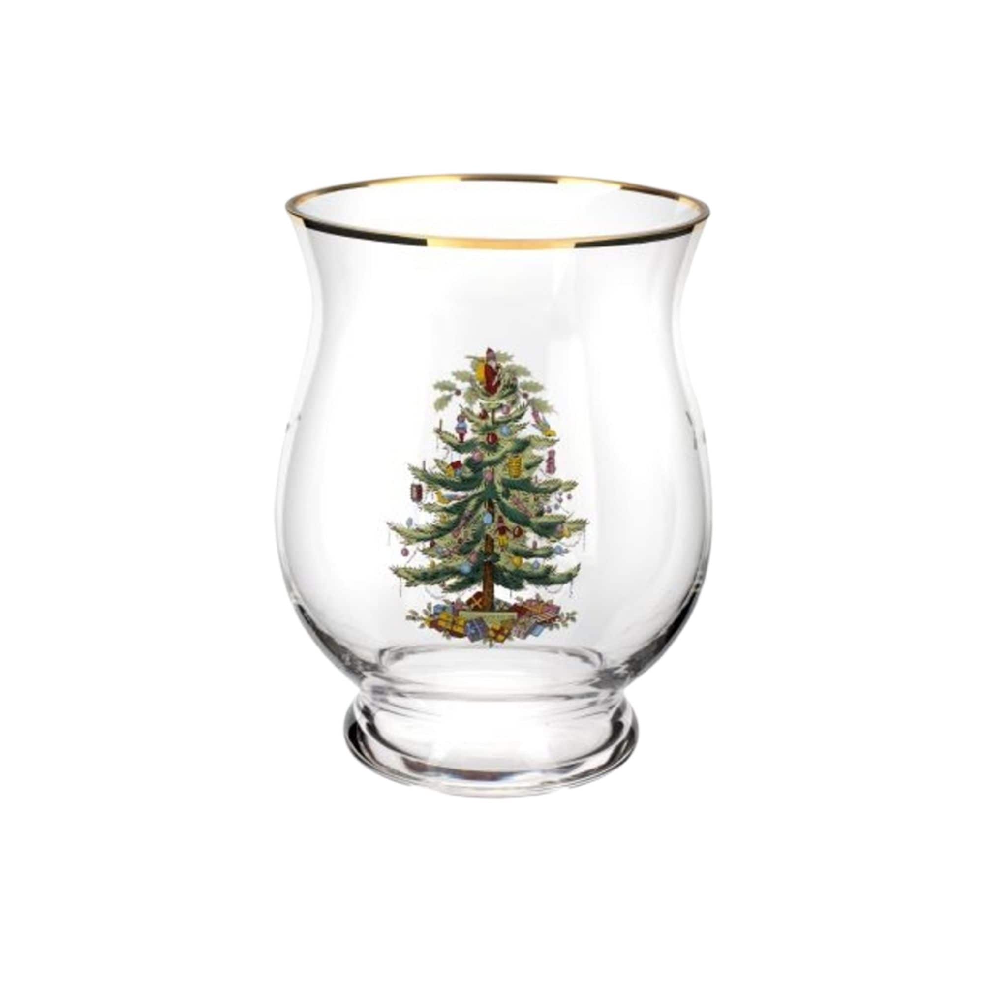 Spode Christmas Tree Hurricane Lamp - 6.5 in