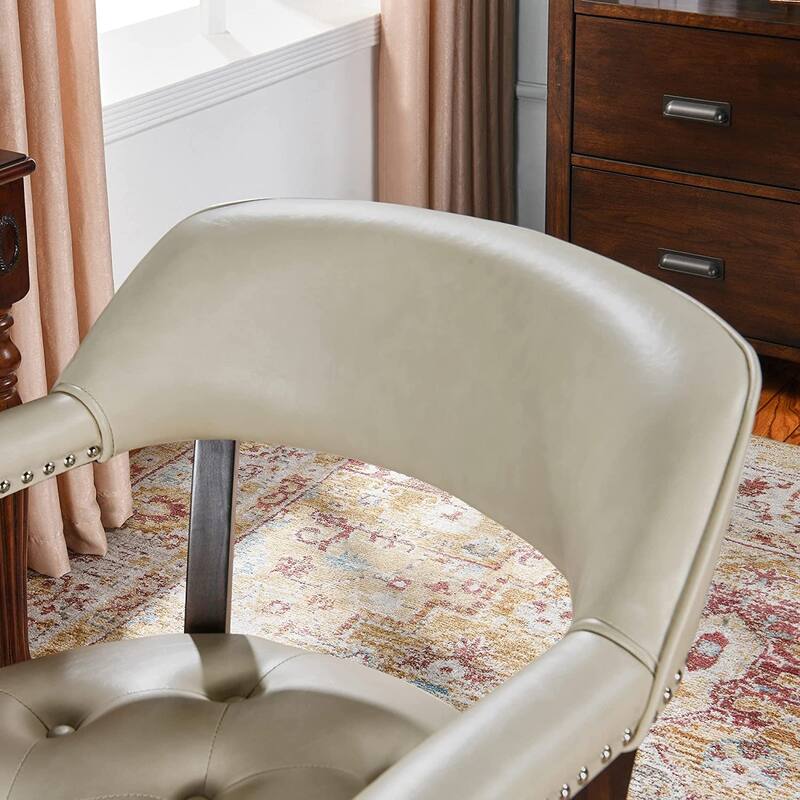 Dining Chair with Casters Leather Chair with Caster Nailhead Dining Chairs with Rollers