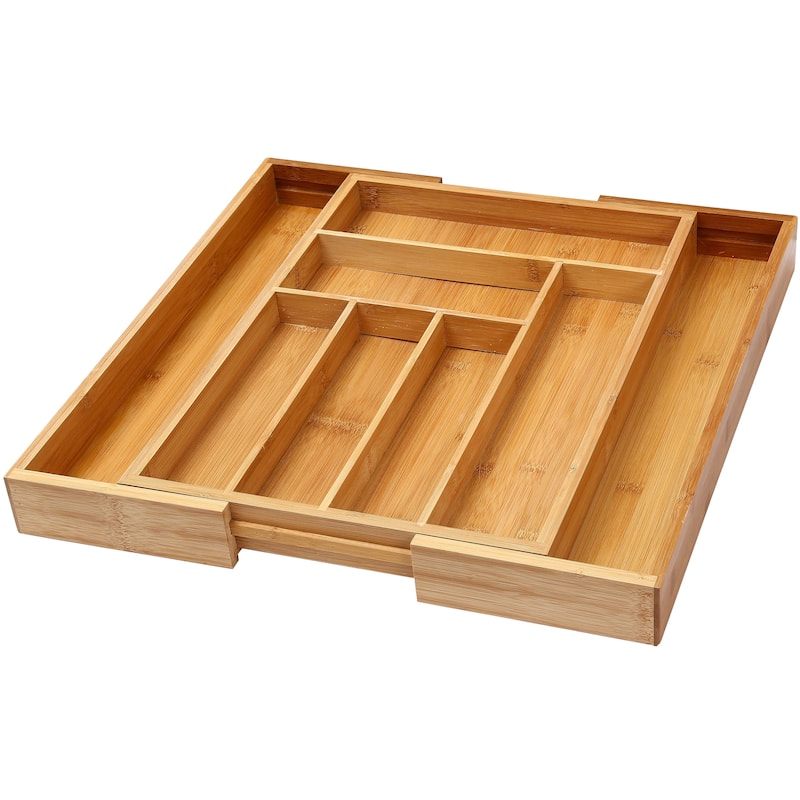 YBM HOME Bamboo Cutlery and Knives Tool Tray