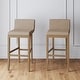 preview thumbnail 115 of 115, Gracie Modern Bar Stool, Boucle Upholstered Chair and Brushed Wooden Legs
