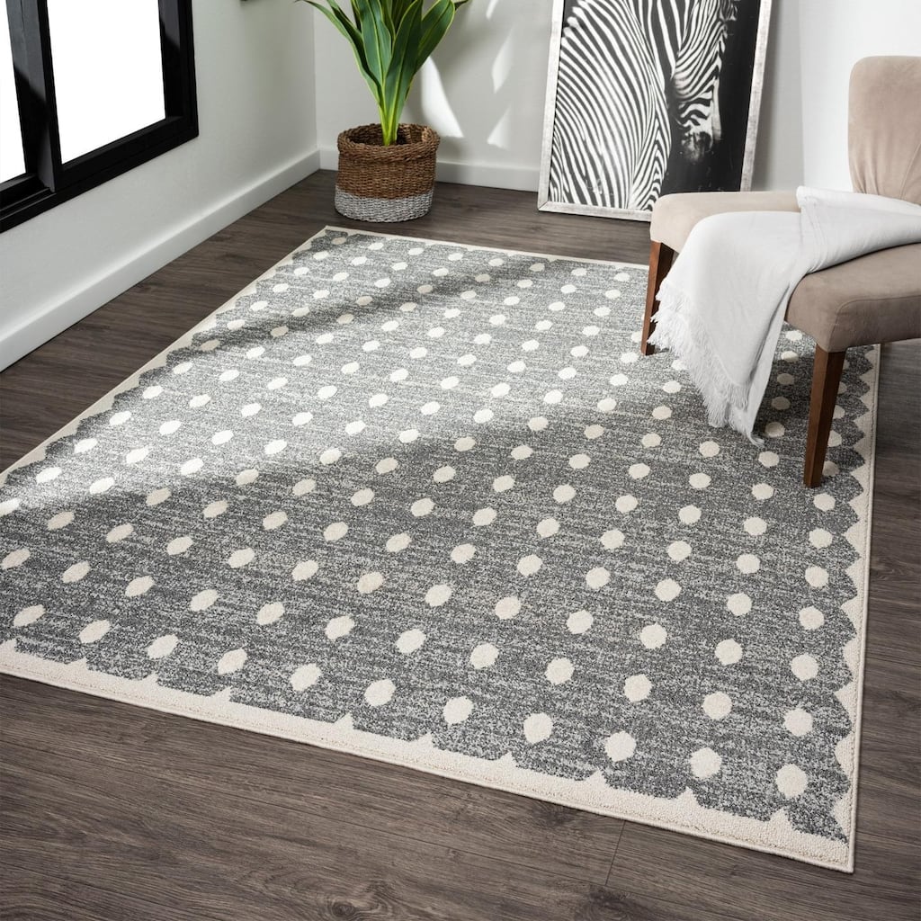 Luxe Weavers Modern Geometric Dots Area Rug, Indoor Carpet