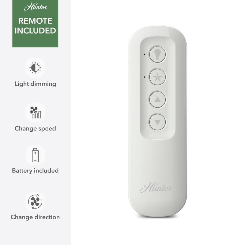 Hunter 52" Noble Bronze Ceiling Fan with LED Light Kit and Handheld Remote