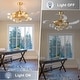 preview thumbnail 21 of 19, 48 Inch Retractable Clear 4-Blade Modern Sputnik Ceiling Fans with Light (excl.bulb) Luxury Chandelier