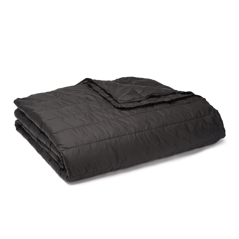 Travelwarm Packable Nylon Down Alternative Indoor/ Outdoor Blanket - Black - Twin - Microfiber