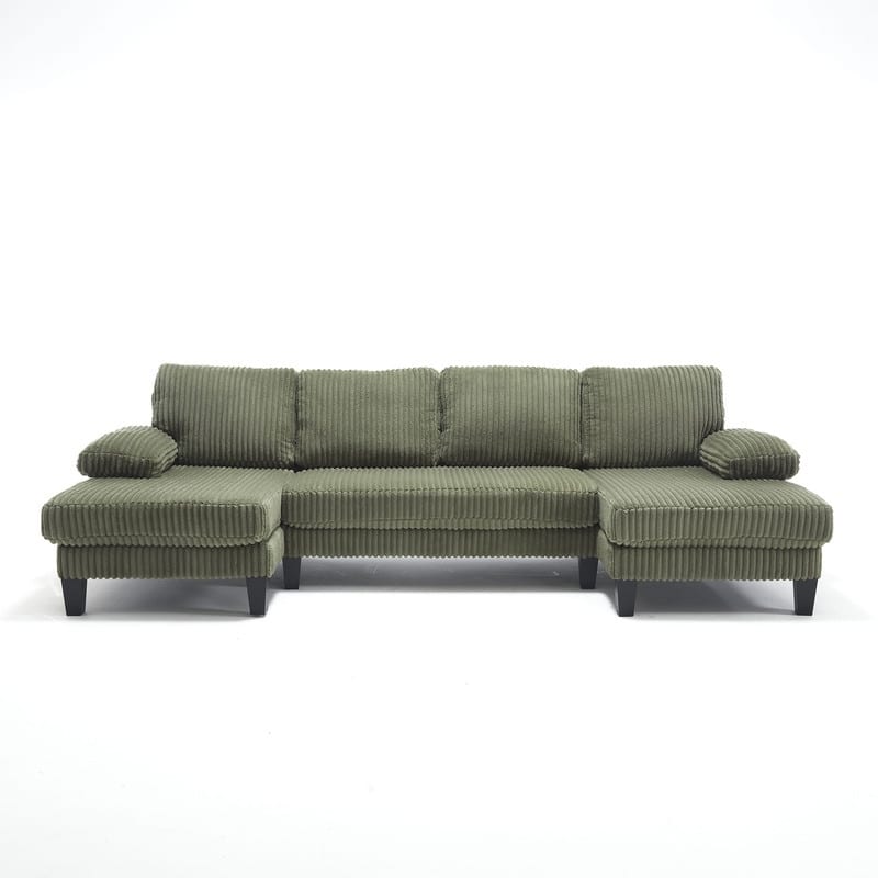 4-Seat U-Shaped Sectional Sofa with Double Chaise