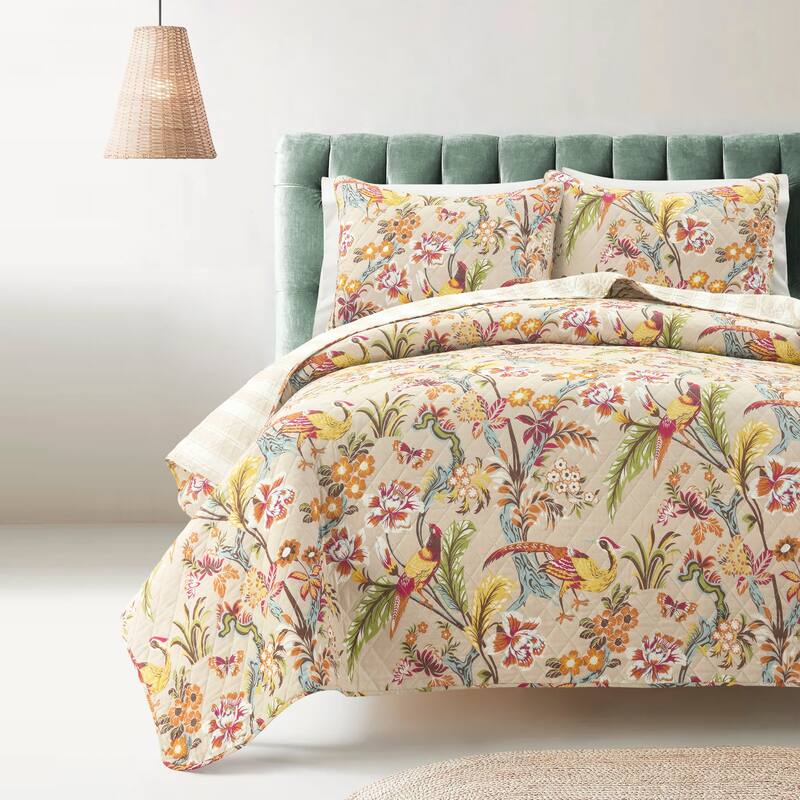 Lush Decor Dolores 3 Piece Cotton Quilt Set