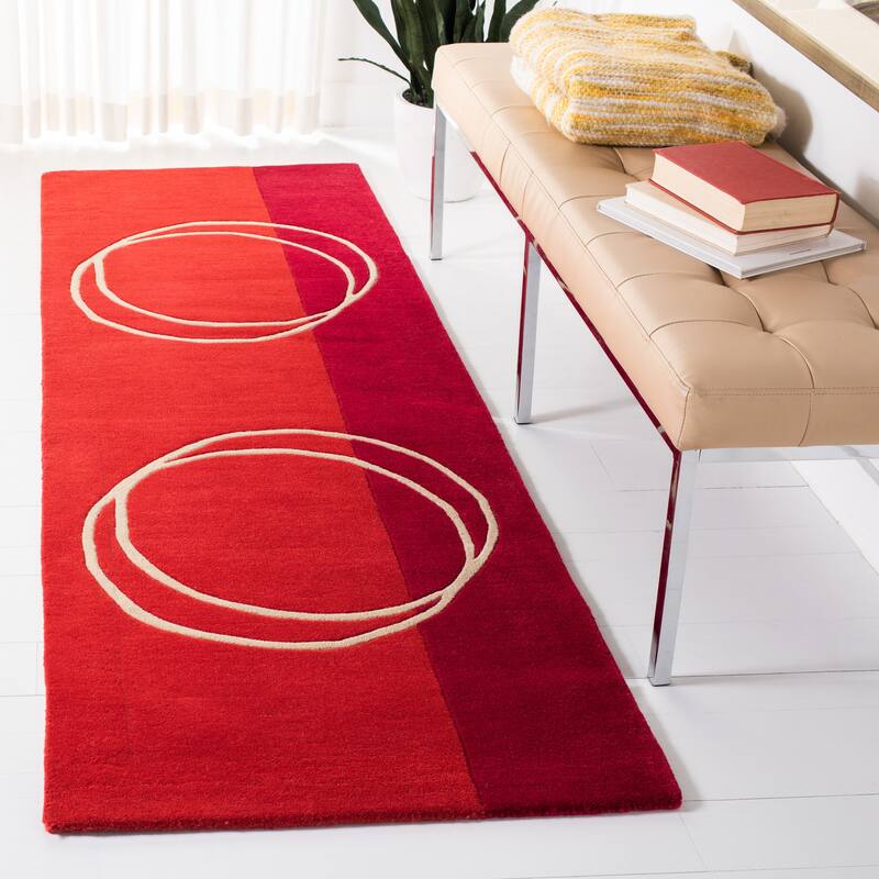 SAFAVIEH Handmade Rodeo Drive Pramila Mid-Century Modern Abstract Wool Rug