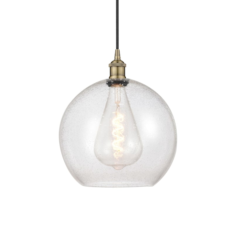Innovations Lighting 616-1P-14-12 Athens Pendant Athens 12" Wide - Antique Brass / Seedy