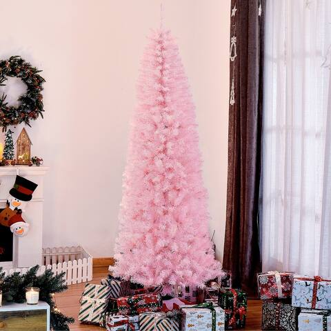 HOMCOM Slim Christmas Tree with Stand