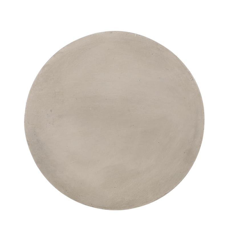 Roomfitters Outdoor MGO Side Table, Modern Hourglass Accent Table for Patio or Living Room, Light Grey