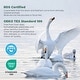 preview thumbnail 5 of 16, 2 Pack Medium Goose Feather Down Bed Pillows with Soft Cotton Cover - White