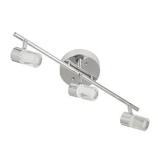 Catalina 19"W 3-Light LED Track Bar Light Fixture Brushed Nickel with Bubble Glass Shades