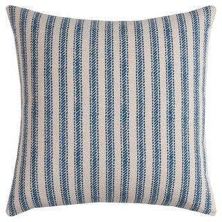 Rizzy Home Ticking Stripe Cotton Canvas Throw Pillow