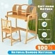 preview thumbnail 7 of 9, Costway Bamboo Kids Study Desk And Chair Set Height Adjustable Home - See Details