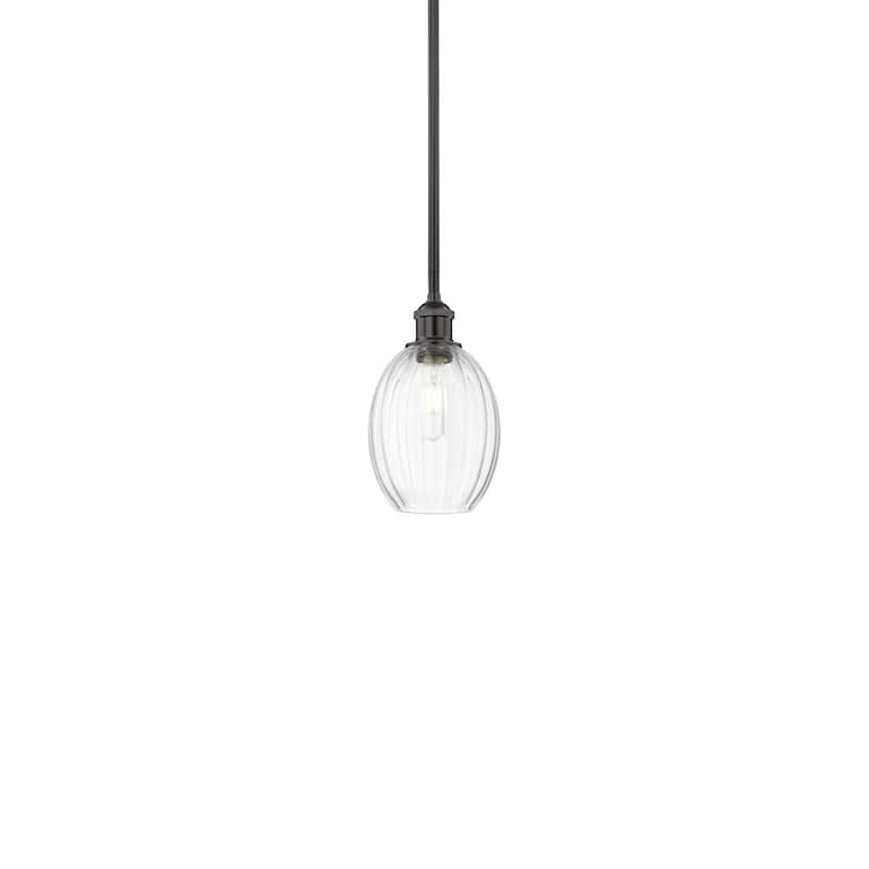Innovations Lighting 616-1S-11-7 Preston Pendant Preston 7" Wide Mini - Matte Black / Clear