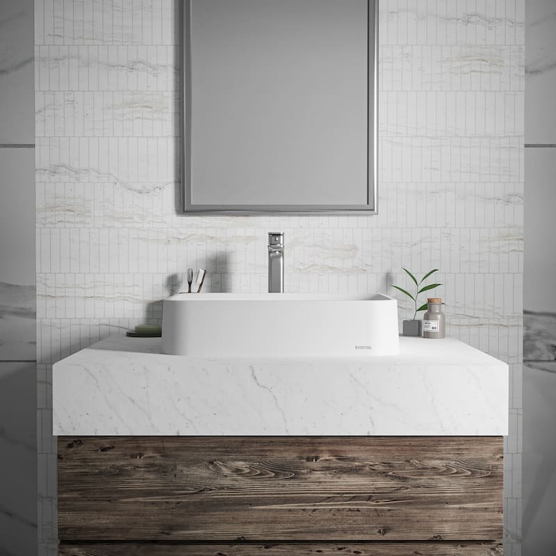 Karran Sea Crest Quartz 22 inch Bathroom Vessel Sink