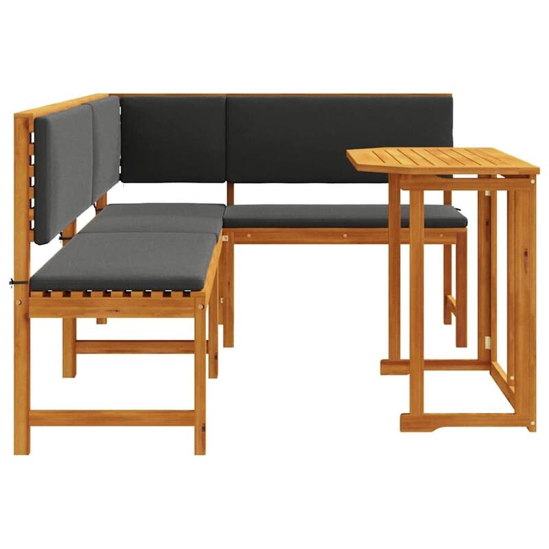 vidaXL Garden Bench Set Brown solid acacia wood - 20 x 35 x 30