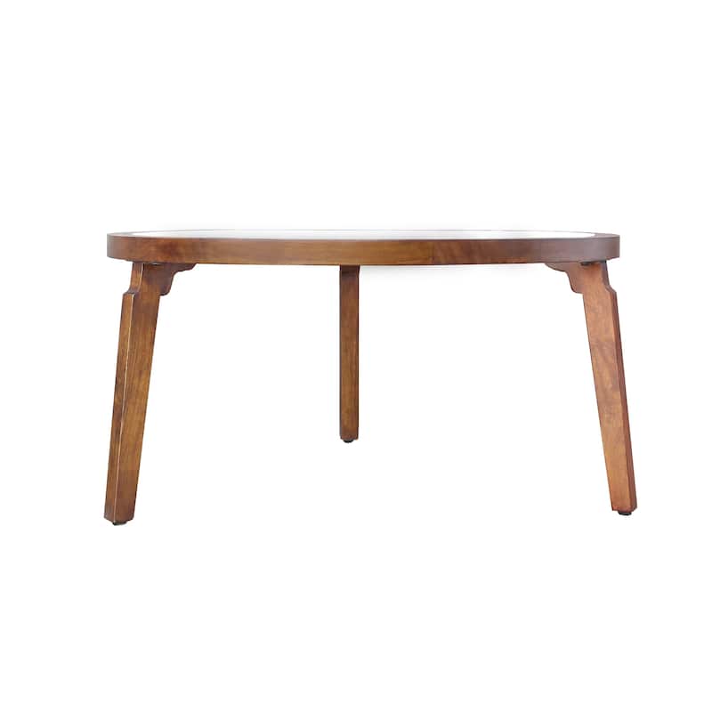 Warren Coastal Wood Coffee Table with Storage Shelf, 22"W x 45"L x 18"H, White Wash Finish by Sevita - 22"W x 45"L x 18"H