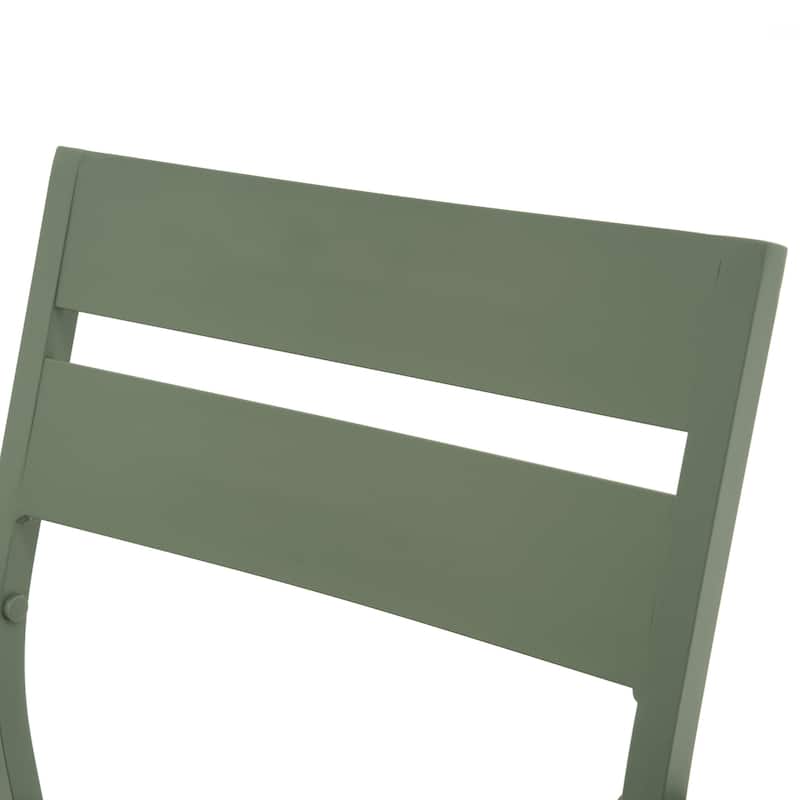 Outdoor Stackable Aluminum Dining Chair with Cushion (Set of 4)